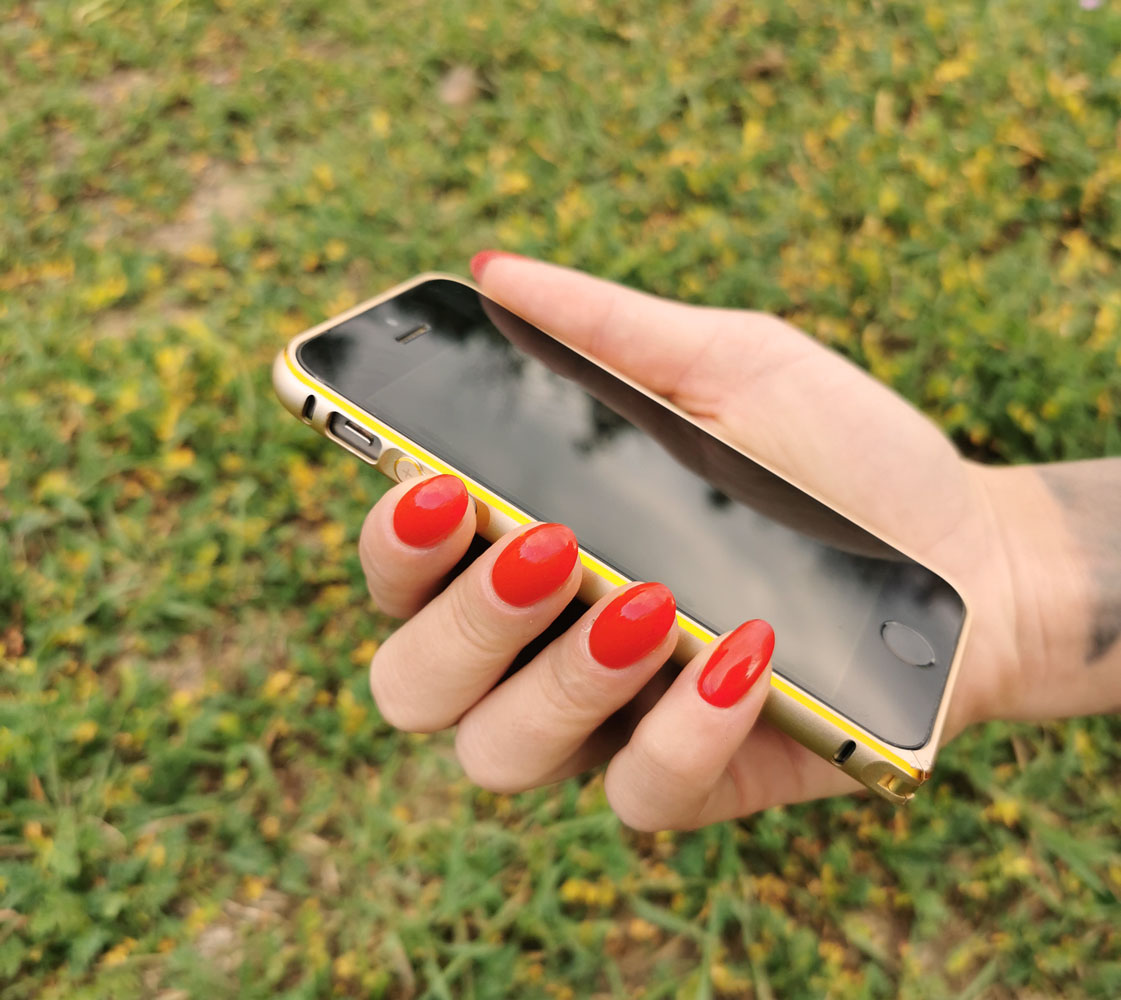 Apple iPhone 5S bumper arany csíkkal kék