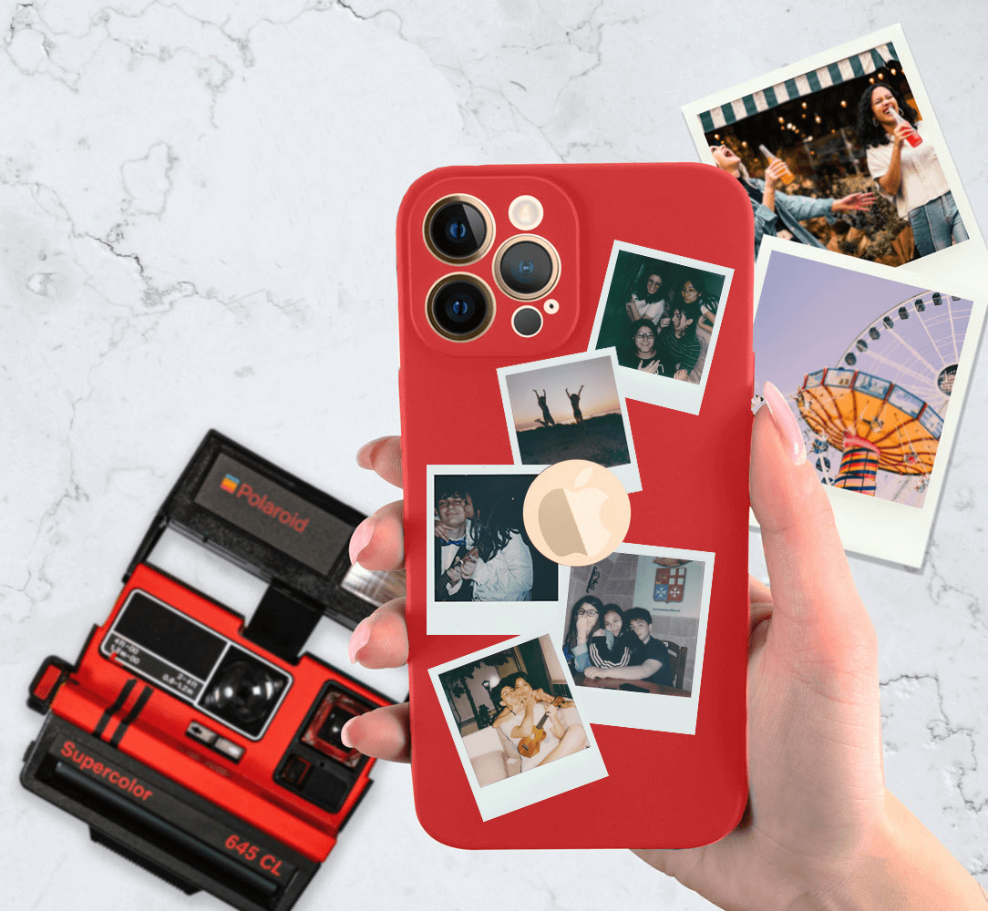 Apple iPhone 7 szilikon tok logó kihagyós kameravédővel piros