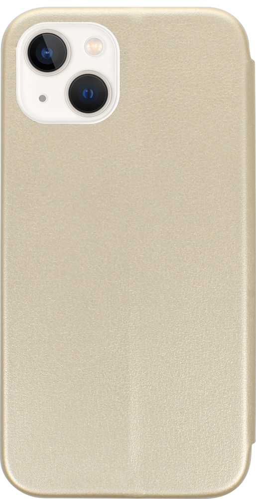 Apple iPhone 13 oldalra nyíló mágneses flipes bőrtok prémium minőség arany