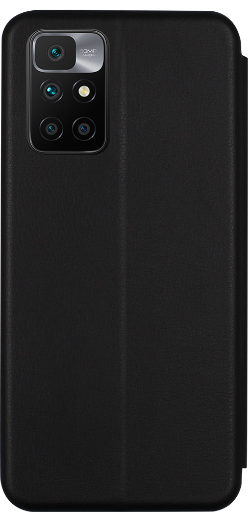 Xiaomi Redmi 10 oldalra nyíló mágneses flipes bőrtok prémium minőség fekete