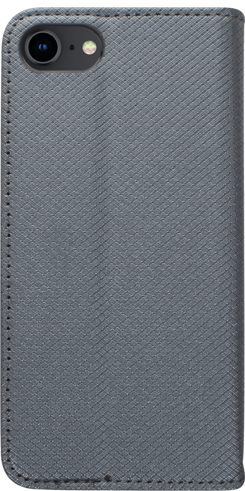 Apple iPhone SE (2020) oldalra nyíló flipes bőrtok rombusz mintás szürke