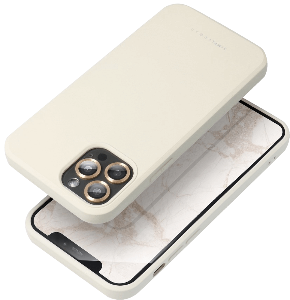 Apple iPhone 14 Pro Max szilikon tok gyári ROAR púder fehér