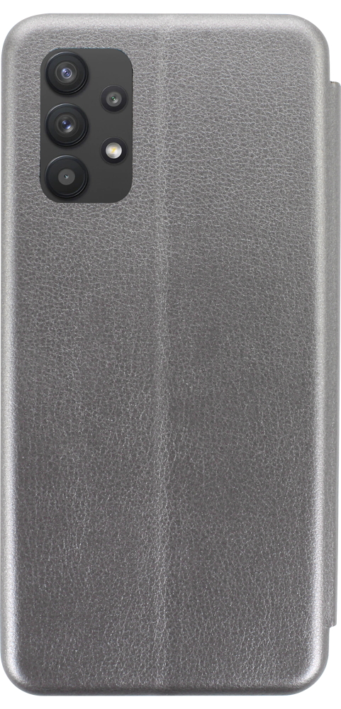 Samsung Galaxy A32 5G (SM-A326) oldalra nyíló mágneses flipes bőrtok prémium minőség ezüst