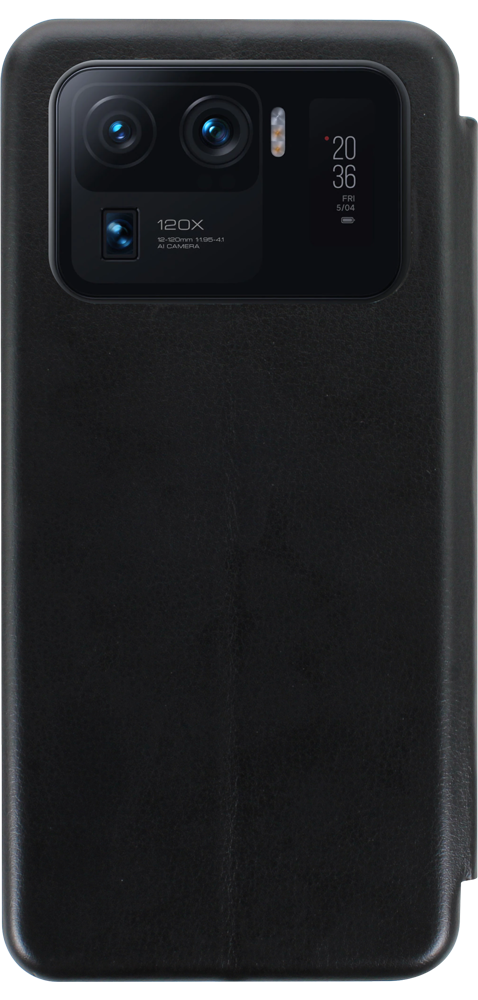 Xiaomi Mi 11 Ultra oldalra nyíló mágneses flipes bőrtok prémium minőség fekete