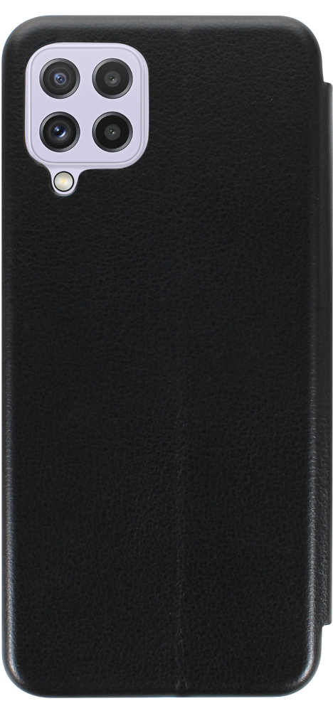 Samsung Galaxy A22 4G (SM-A225F) oldalra nyíló mágneses flipes bőrtok prémium minőség fekete