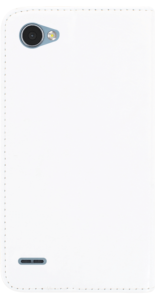 LG Q6 oldalra nyíló flipes bőrtok asztali tartó funkciós fehér