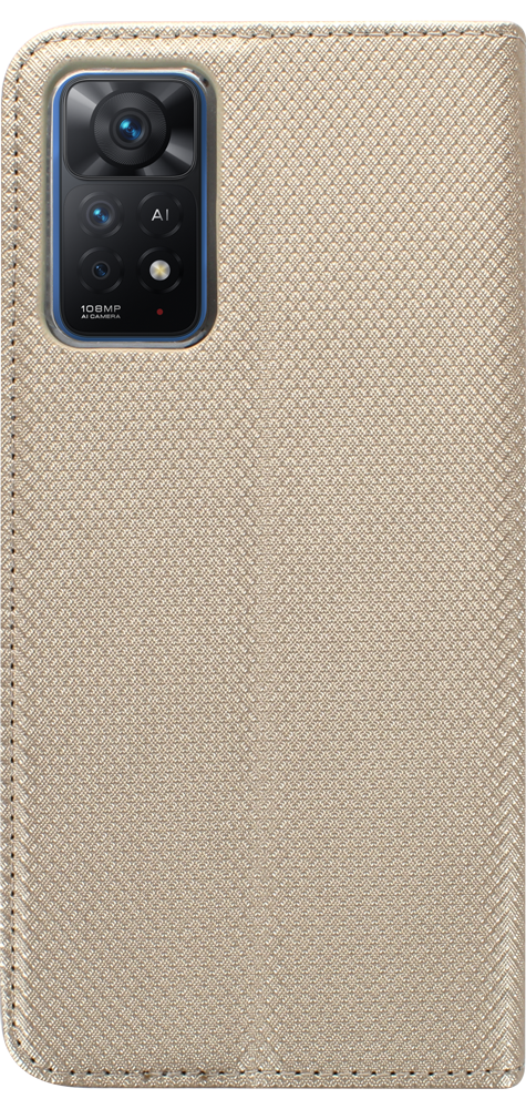 Xiaomi Redmi Note 11 Pro 5G oldalra nyíló flipes bőrtok rombusz mintás arany