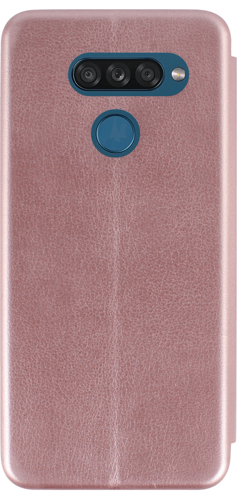 LG K50S oldalra nyíló mágneses flipes bőrtok prémium minőség rozéarany