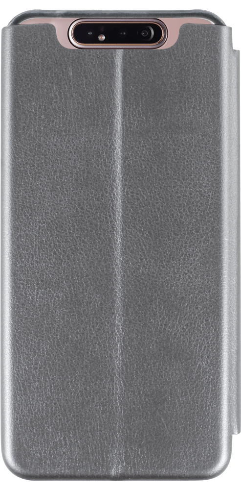 Samsung Galaxy A80 (SM-A805) oldalra nyíló mágneses flipes bőrtok prémium minőség ezüst