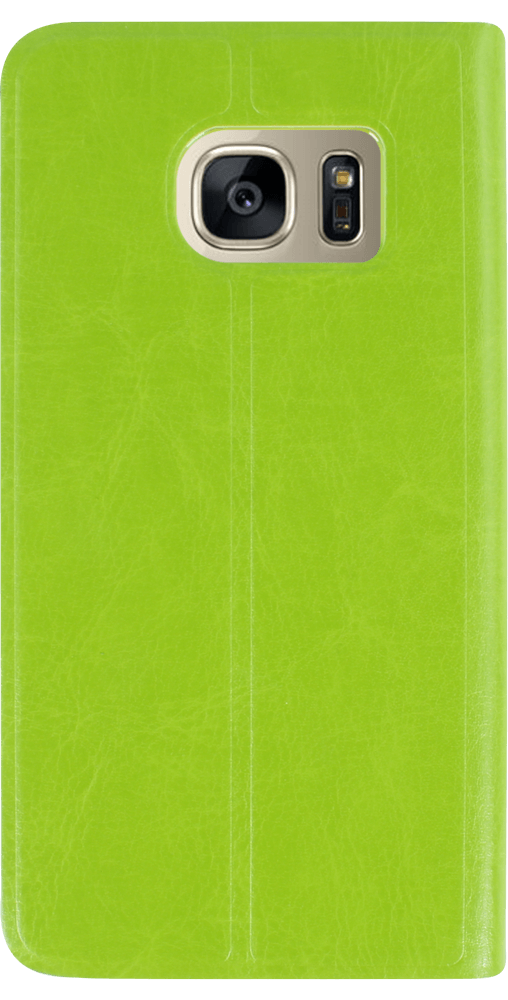 Samsung Galaxy S7 (G930) oldalra nyíló flipes bőrtok asztali tartó funkciós zöld
