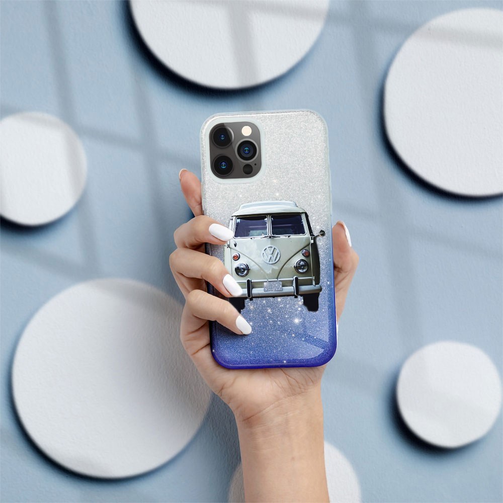 Samsung Galaxy A23 (SM-A235F) szilikon tok csillogó hátlap kék/ezüst
