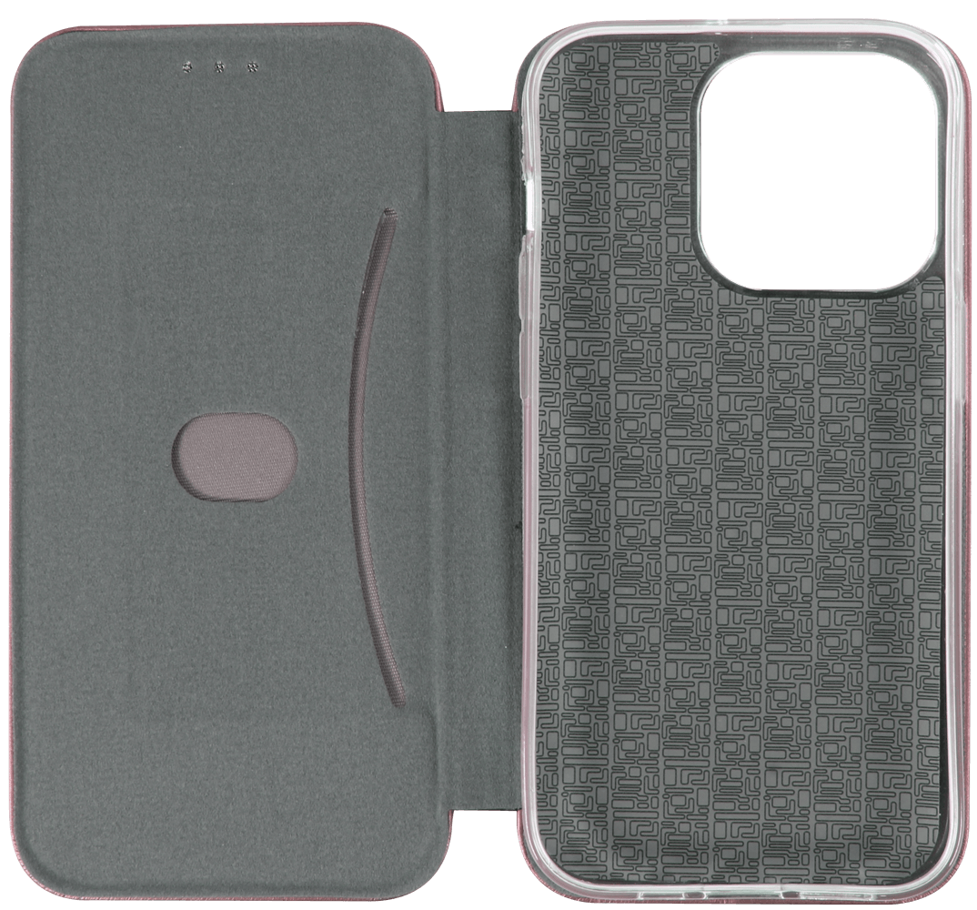 Apple iPhone 14 Pro oldalra nyíló mágneses flipes bőrtok prémium minőség bordó