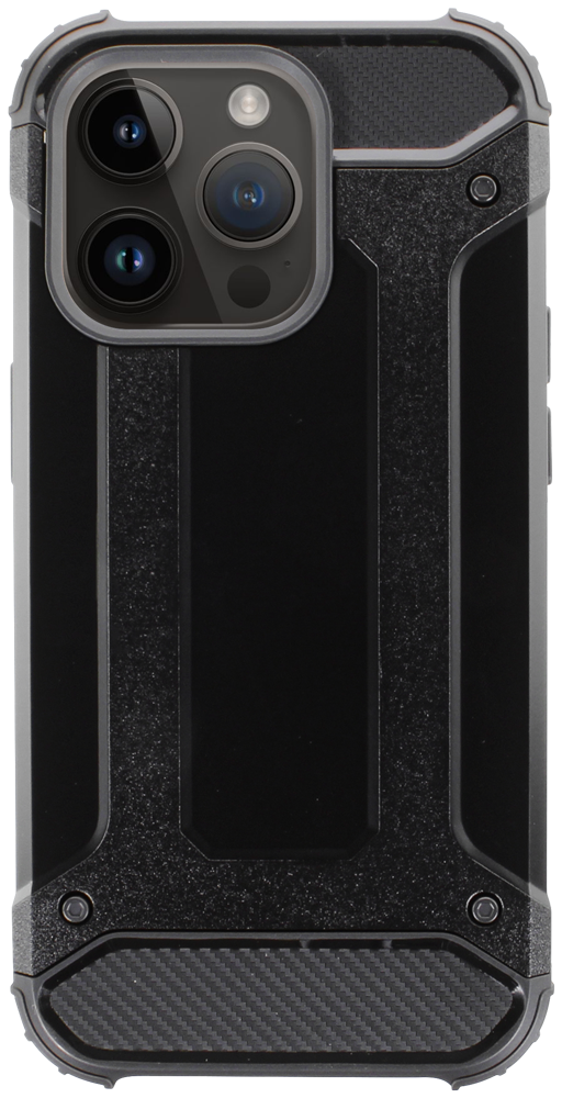 Apple iPhone 14 Pro ütésálló tok légpárnás sarkas, hibrid Forcell Armor fekete