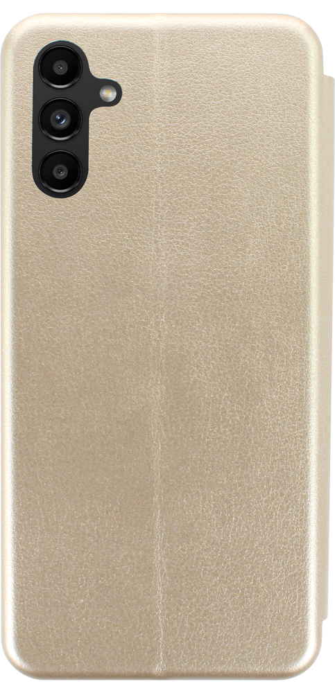 Samsung Galaxy A04s (SM-A047F) oldalra nyíló mágneses flipes bőrtok prémium minőség arany