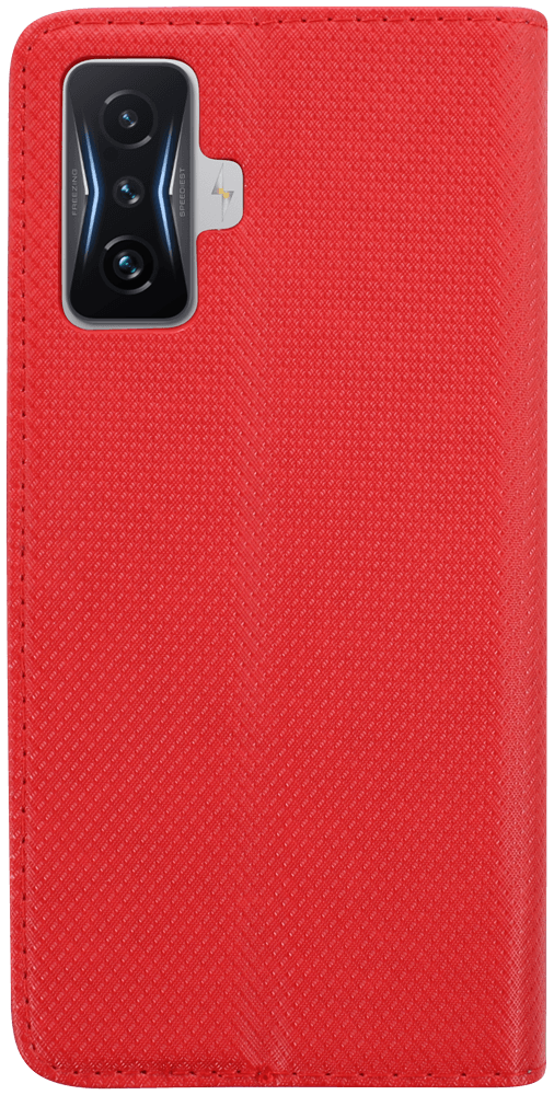 Xiaomi Poco F4 GT oldalra nyíló flipes bőrtok rombusz mintás piros