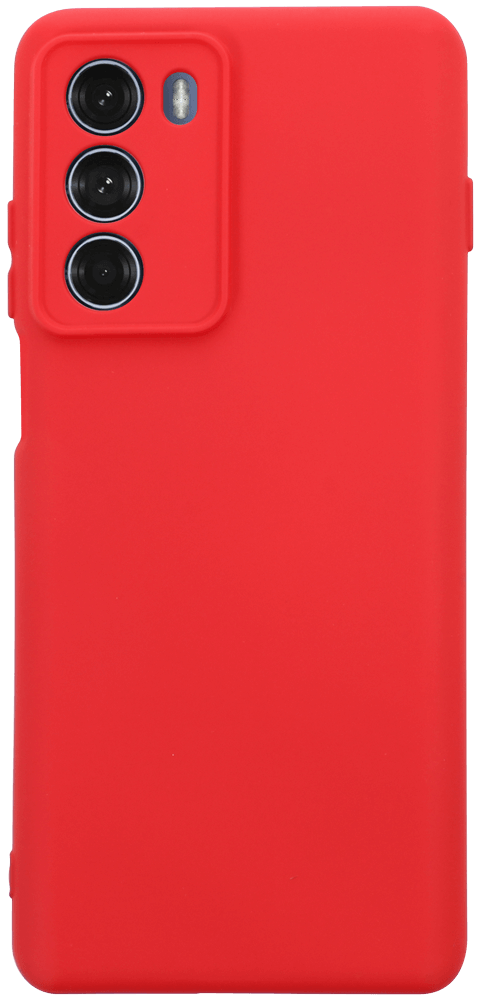 Motorola Moto G200 5G szilikon tok kameravédővel matt piros