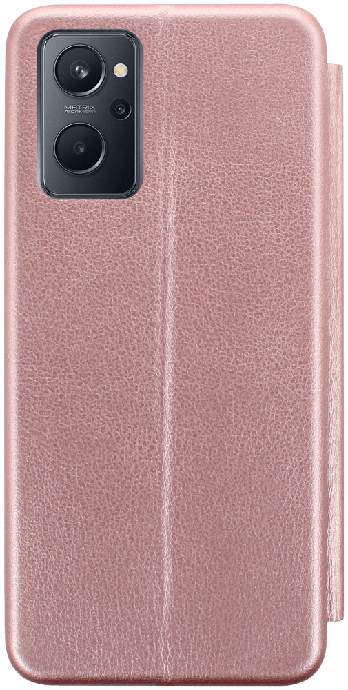 Oppo A96 oldalra nyíló mágneses flipes bőrtok prémium minőség rozéarany