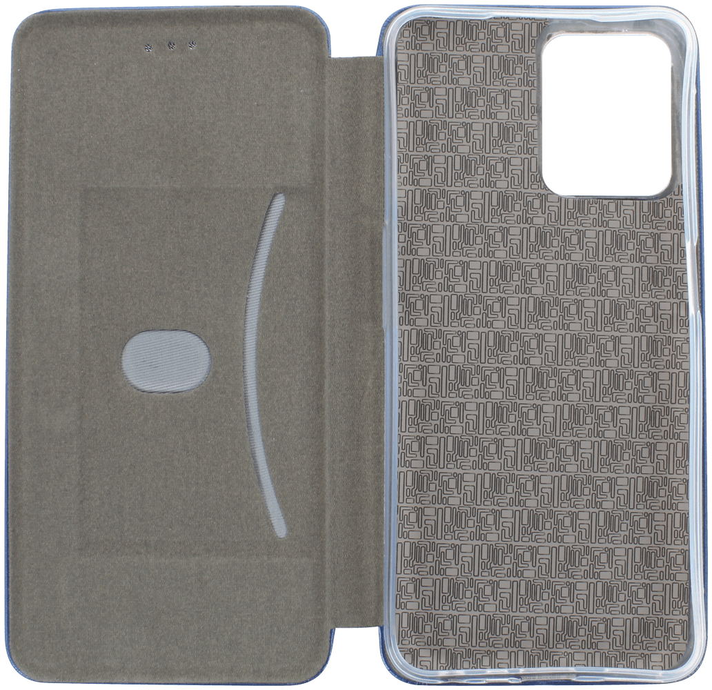 Realme C35 oldalra nyíló mágneses flipes bőrtok prémium minőség sötétkék