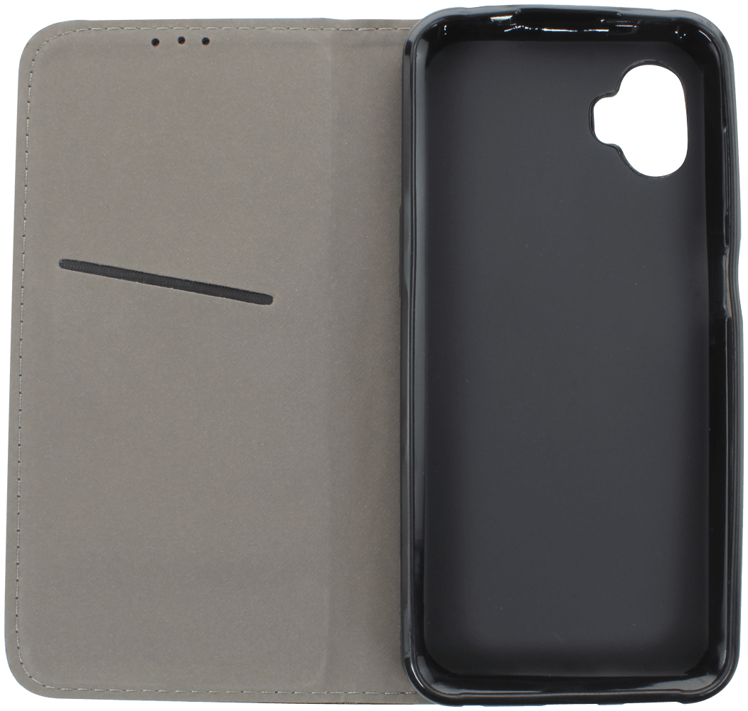 Samsung Galaxy Xcover6 Pro oldalra nyíló flipes bőrtok asztali tartó funkciós fekete
