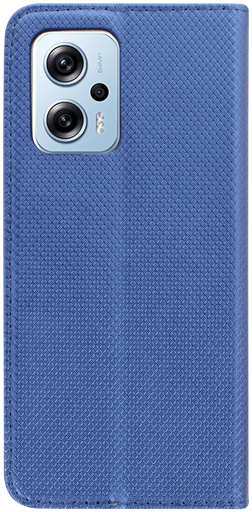 Xiaomi Poco X4 GT oldalra nyíló flipes bőrtok rombusz mintás sötétkék