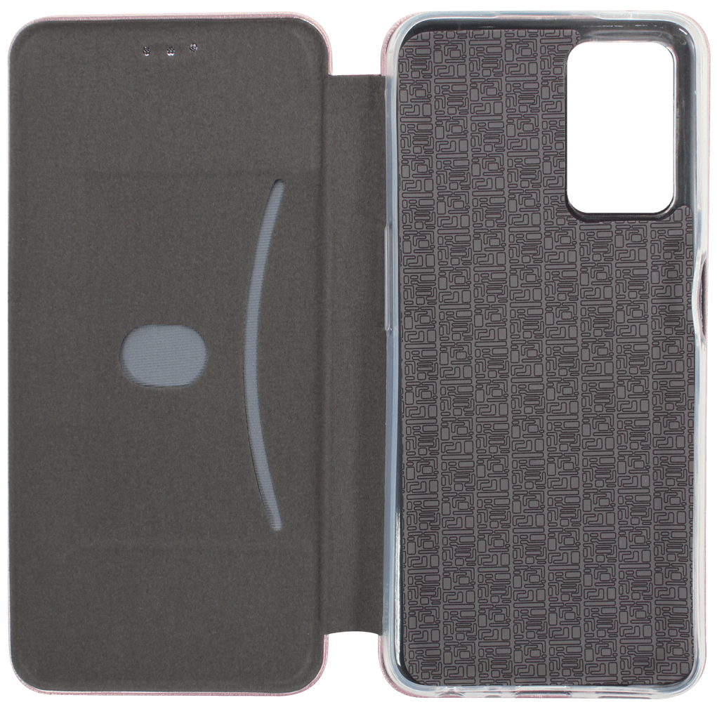 Oppo A96 oldalra nyíló mágneses flipes bőrtok prémium minőség rozéarany