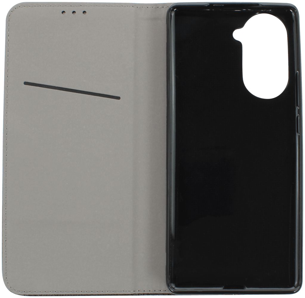 Huawei Nova 10 oldalra nyíló flipes bőrtok rombusz mintás fekete