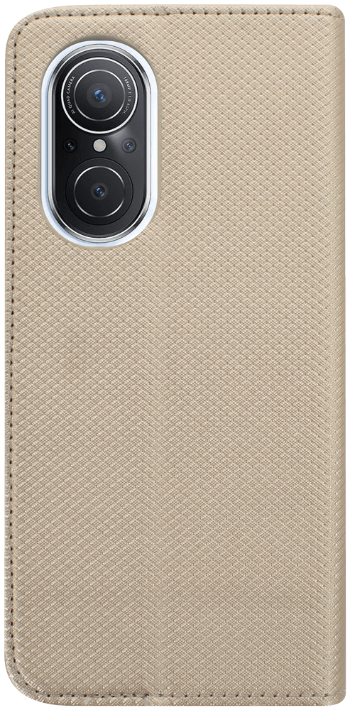 Huawei Nova 9 SE oldalra nyíló flipes bőrtok rombusz mintás arany