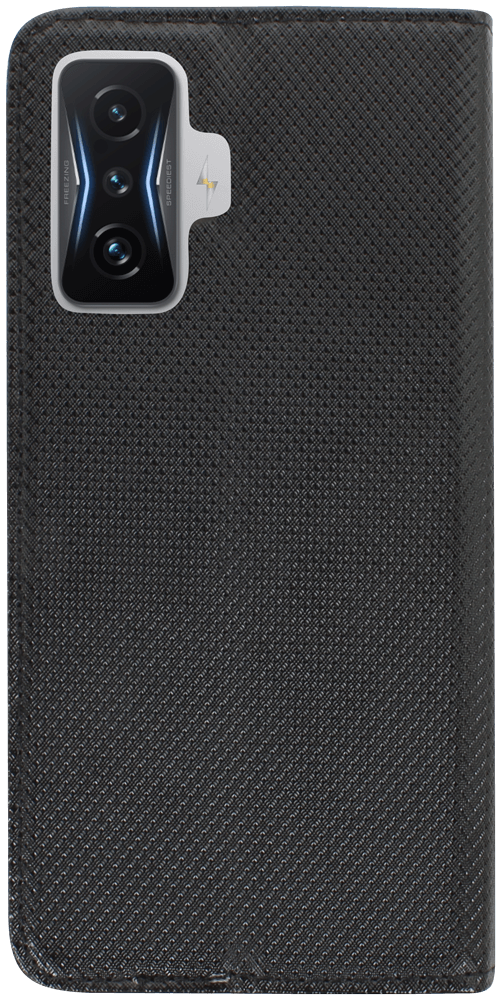 Xiaomi Poco F4 GT oldalra nyíló flipes bőrtok rombusz mintás fekete