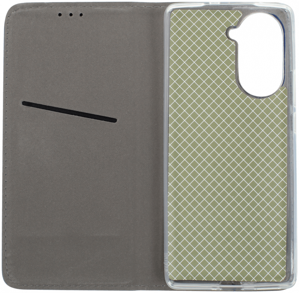 Huawei Nova 10 oldalra nyíló flipes bőrtok asztali tartó funkciós sötétkék