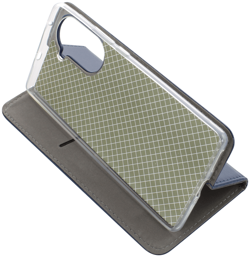 Huawei Nova 10 oldalra nyíló flipes bőrtok asztali tartó funkciós sötétkék