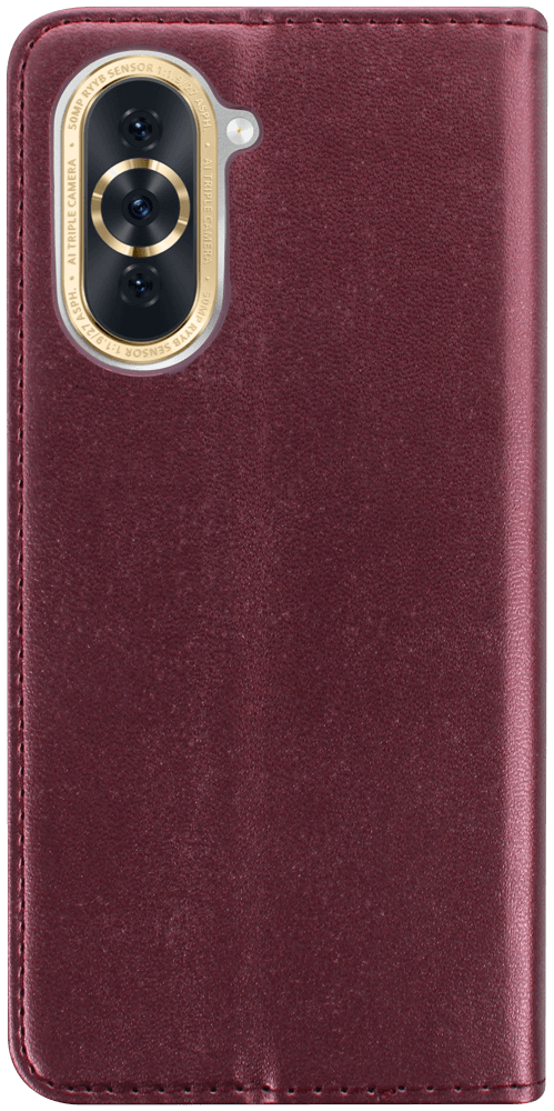 Huawei Nova 10 oldalra nyíló flipes bőrtok asztali tartó funkciós bordó