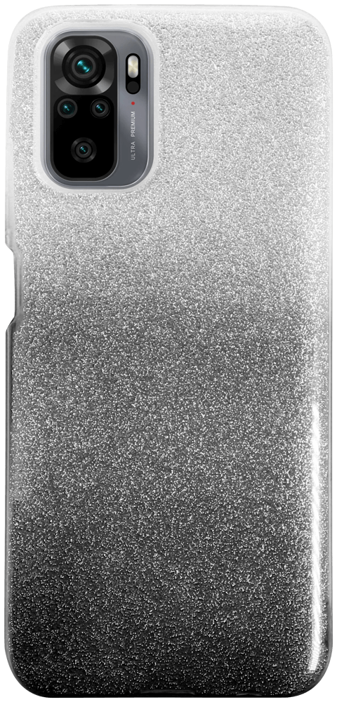 Xiaomi Poco M5s szilikon tok csillogó hátlap fekete/ezüst