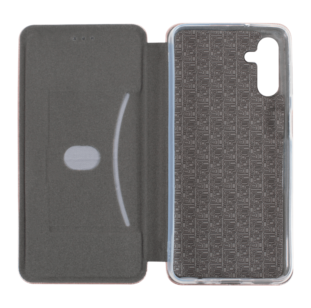 Samsung Galaxy A04s (SM-A047F) oldalra nyíló mágneses flipes bőrtok prémium minőség rozéarany