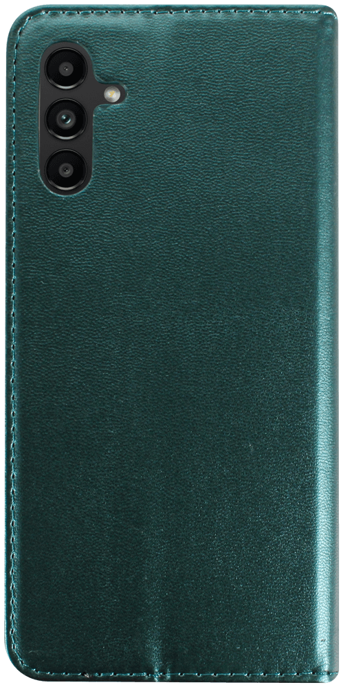 Samsung Galaxy A04s (SM-A047F) oldalra nyíló flipes bőrtok asztali tartó funkciós sötétzöld