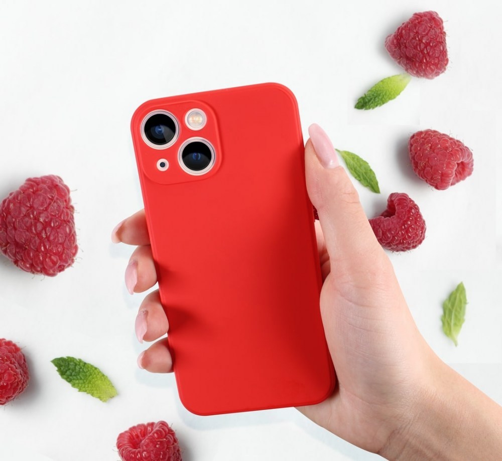 Xiaomi Poco M4 Pro szilikon tok kameravédővel matt piros