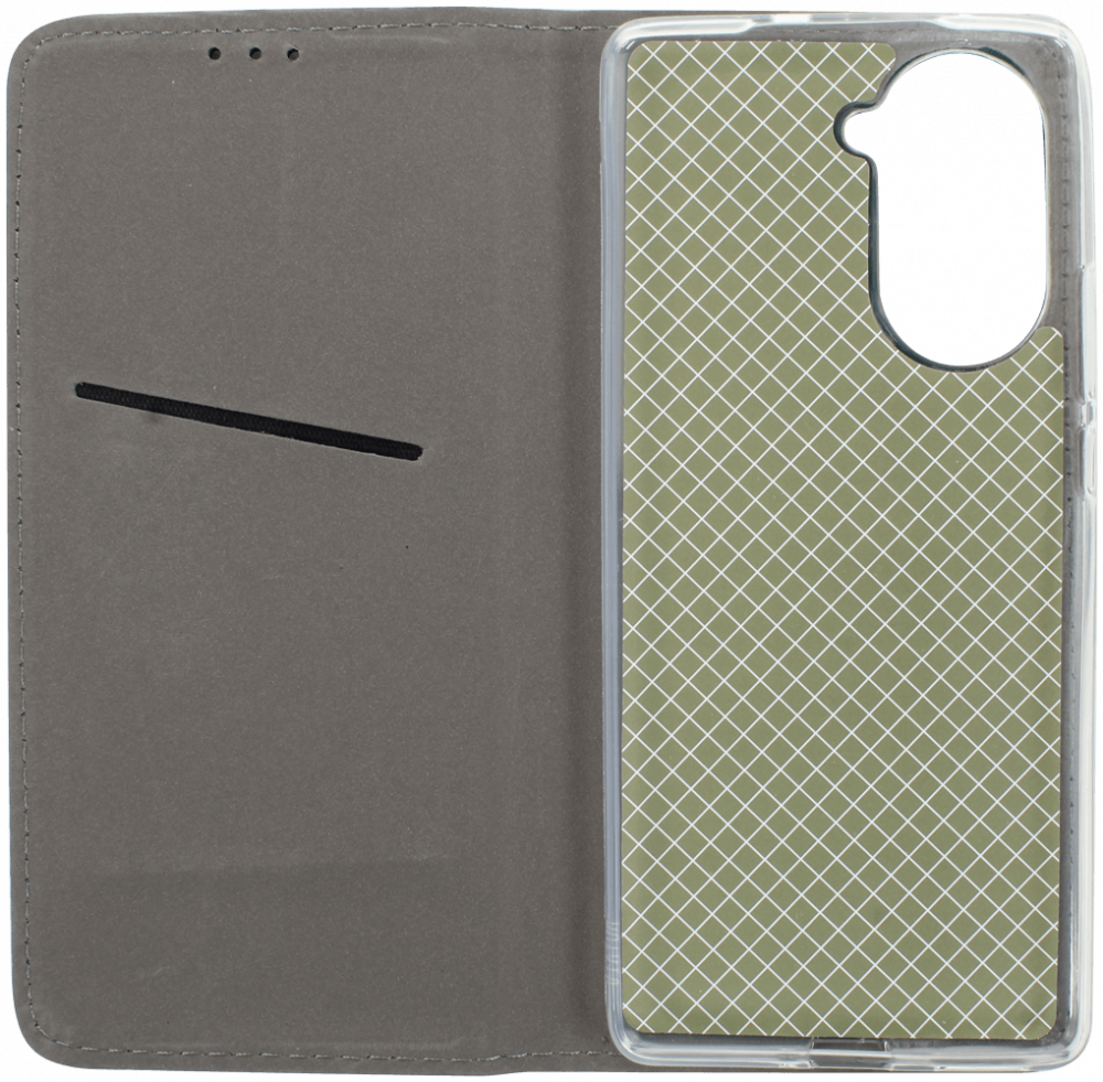 Huawei Nova 10 oldalra nyíló flipes bőrtok asztali tartó funkciós sötétzöld