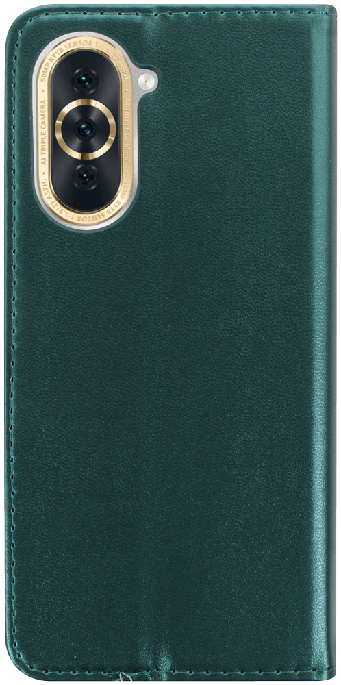 Huawei Nova 10 oldalra nyíló flipes bőrtok asztali tartó funkciós sötétzöld