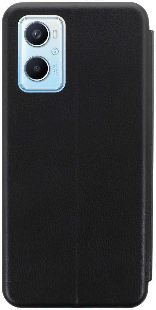 Oppo A96 oldalra nyíló mágneses flipes bőrtok prémium minőség fekete