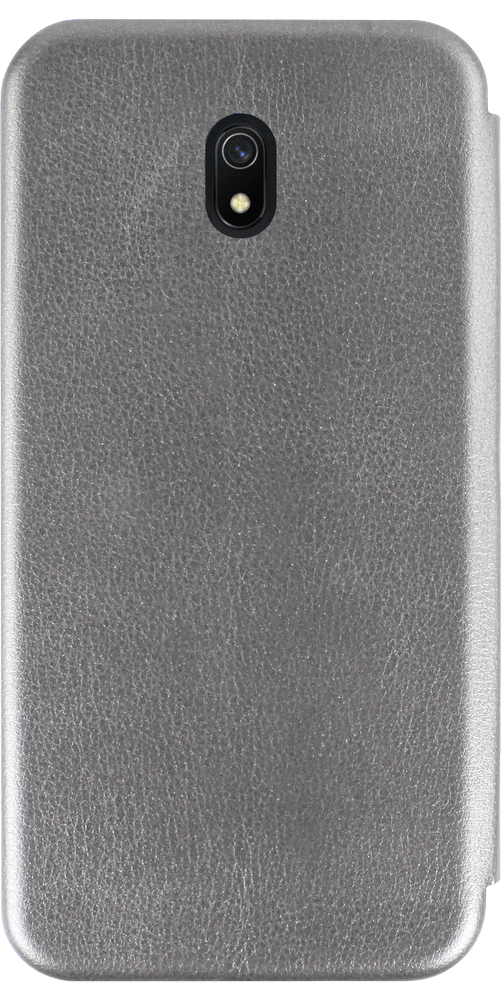 Xiaomi Redmi 8A oldalra nyíló mágneses flipes bőrtok prémium minőség ezüst