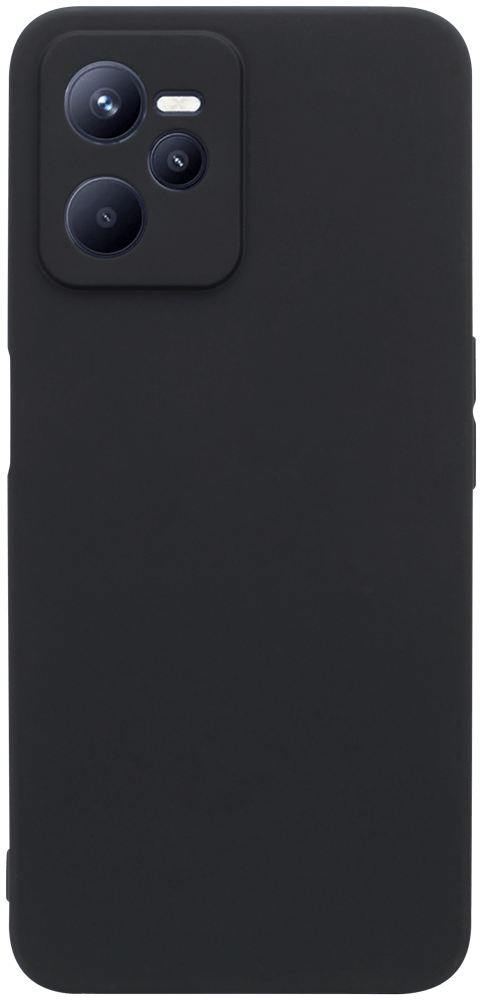 Realme C35 szilikon tok kameravédővel matt fekete