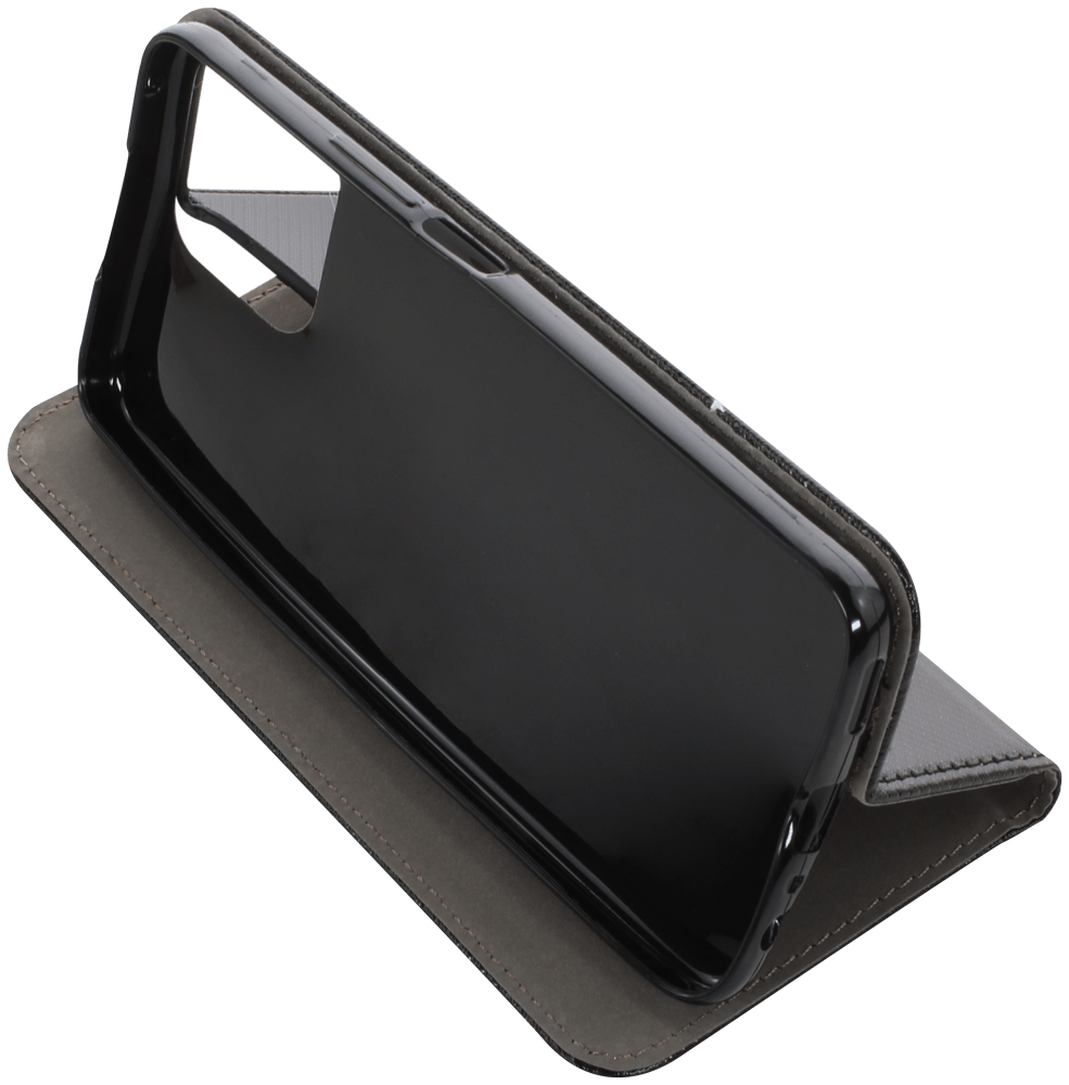 Huawei Honor X8 (4G) oldalra nyíló flipes bőrtok rombusz mintás fekete