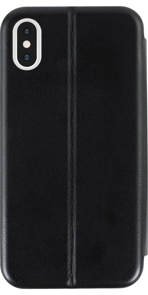 Apple iPhone XS oldalra nyíló mágneses flipes bőrtok prémium minőség fekete