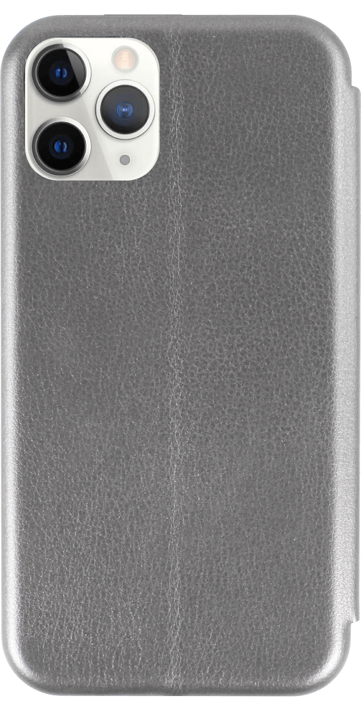Apple iPhone 11 Pro oldalra nyíló mágneses flipes bőrtok prémium minőség ezüst
