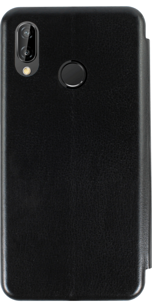 Huawei P20 Lite oldalra nyíló mágneses flipes bőrtok prémium minőség fekete