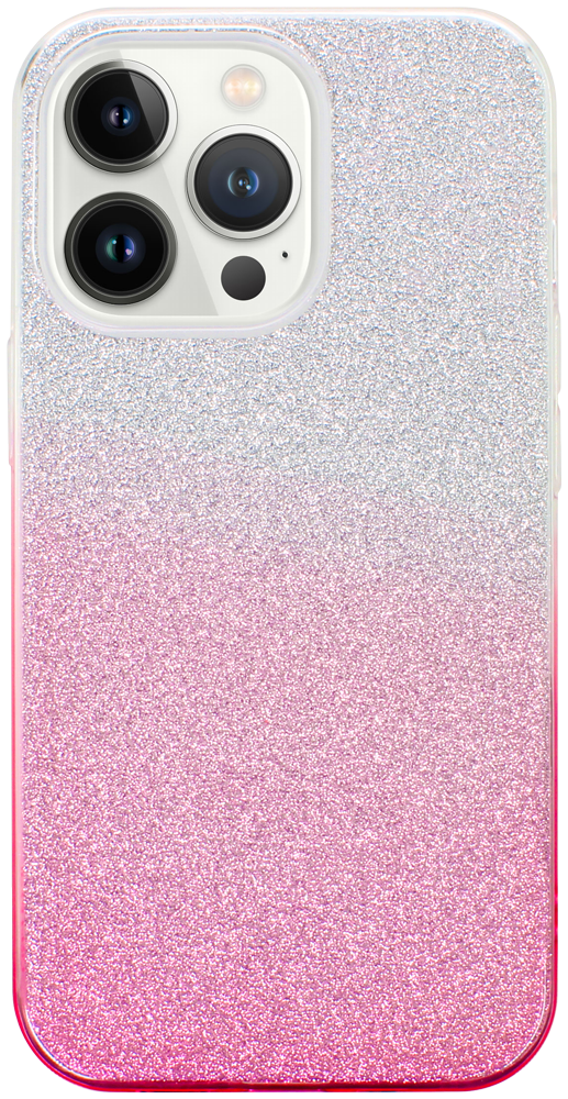 Apple iPhone 13 Pro szilikon tok csillogó hátlap rózsaszín/ezüst