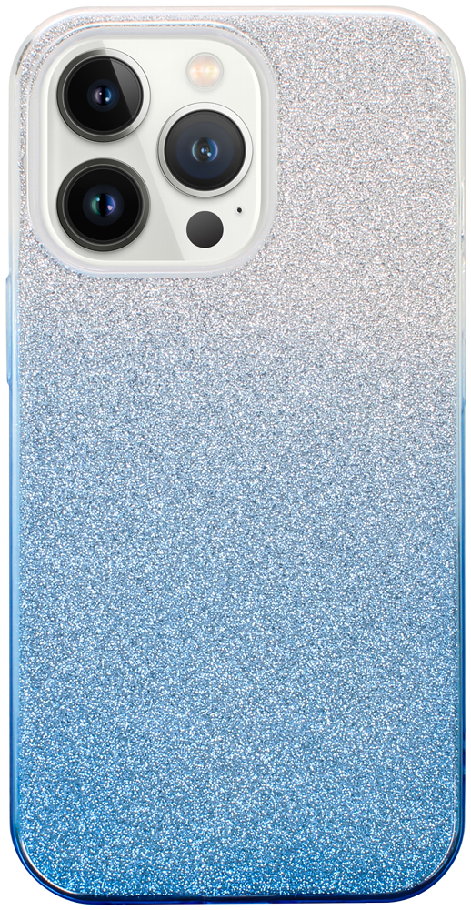 Apple iPhone 13 Pro szilikon tok csillogó hátlap kék/ezüst