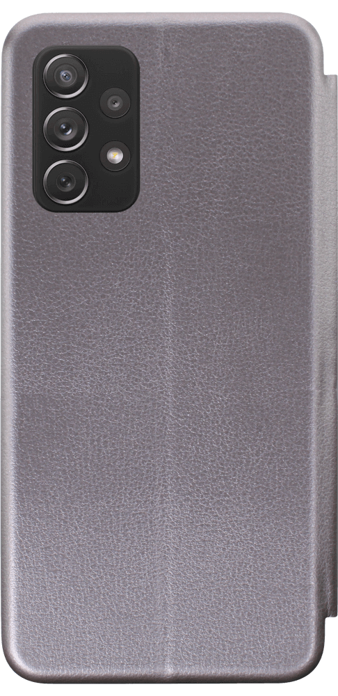 Samsung Galaxy A72 4G (SM-A725F) oldalra nyíló mágneses flipes bőrtok prémium minőség ezüst