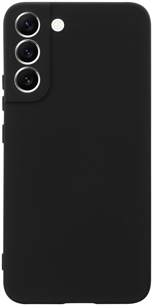 Samsung Galaxy S22 Plus 5G (SM-S906B) szilikon tok kameravédővel matt fekete