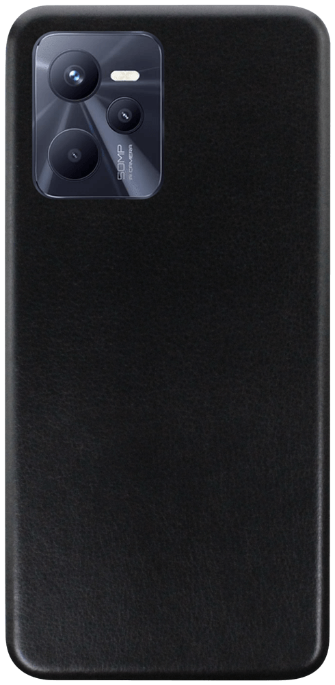 Realme C35 lenyíló mágneses flipes bőrtok prémium minőség fekete