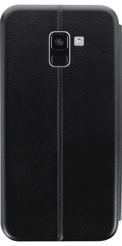 Samsung Galaxy A8 Plus 2018 (A730) oldalra nyíló mágneses flipes bőrtok prémium minőség fekete